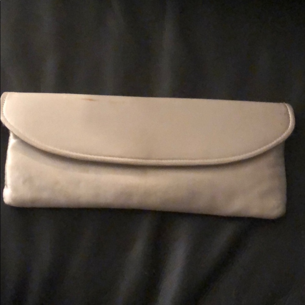White silk clutch